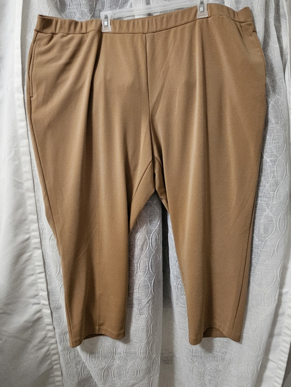 Susan Graver LK Fusion Stretch Pull-On Pants in Camel